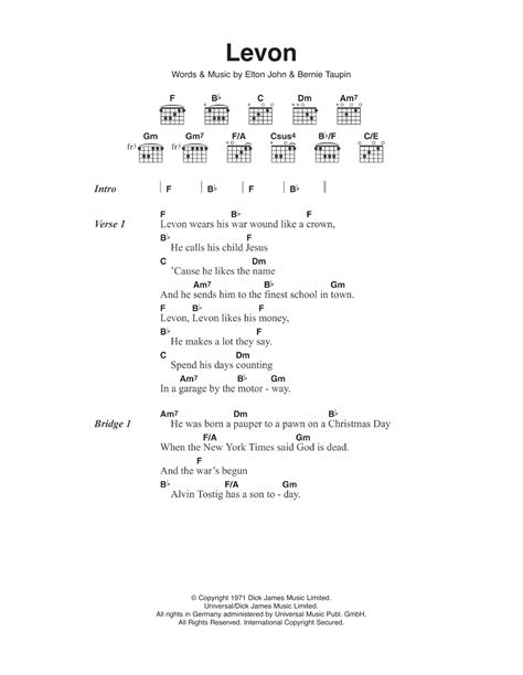 elton john lyrics levon meaning.